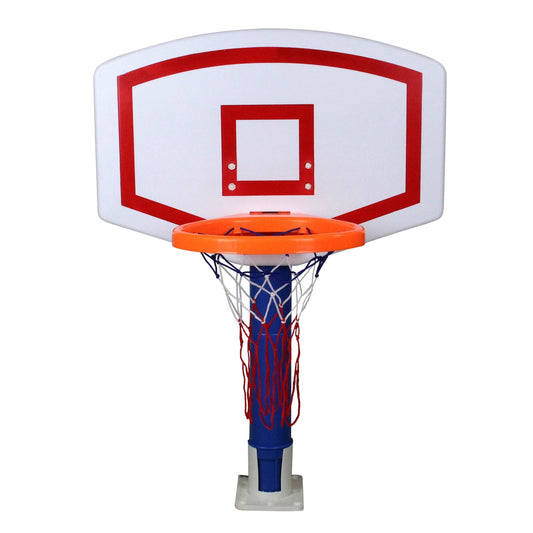 24" White and Blue Water Sports Jammin Basketball Poolside Above-Ground Swimming Pool Game