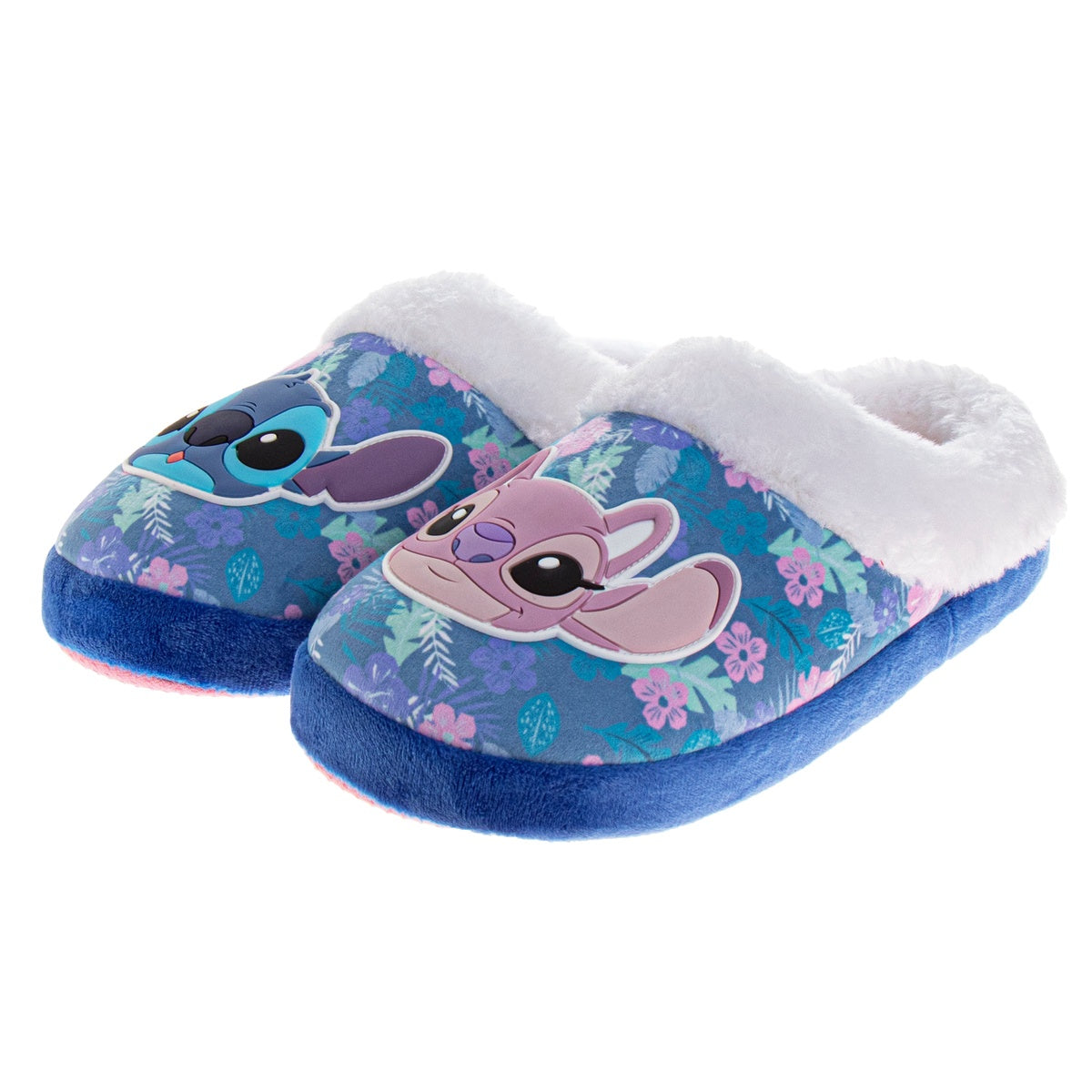  Josmo Disney Lilo & Stitch Women's Slippers Faux Fur, Plush, Fuzzy, Warm House Slippers (Size 5-12 Womens) - 5-6 - Bonton
