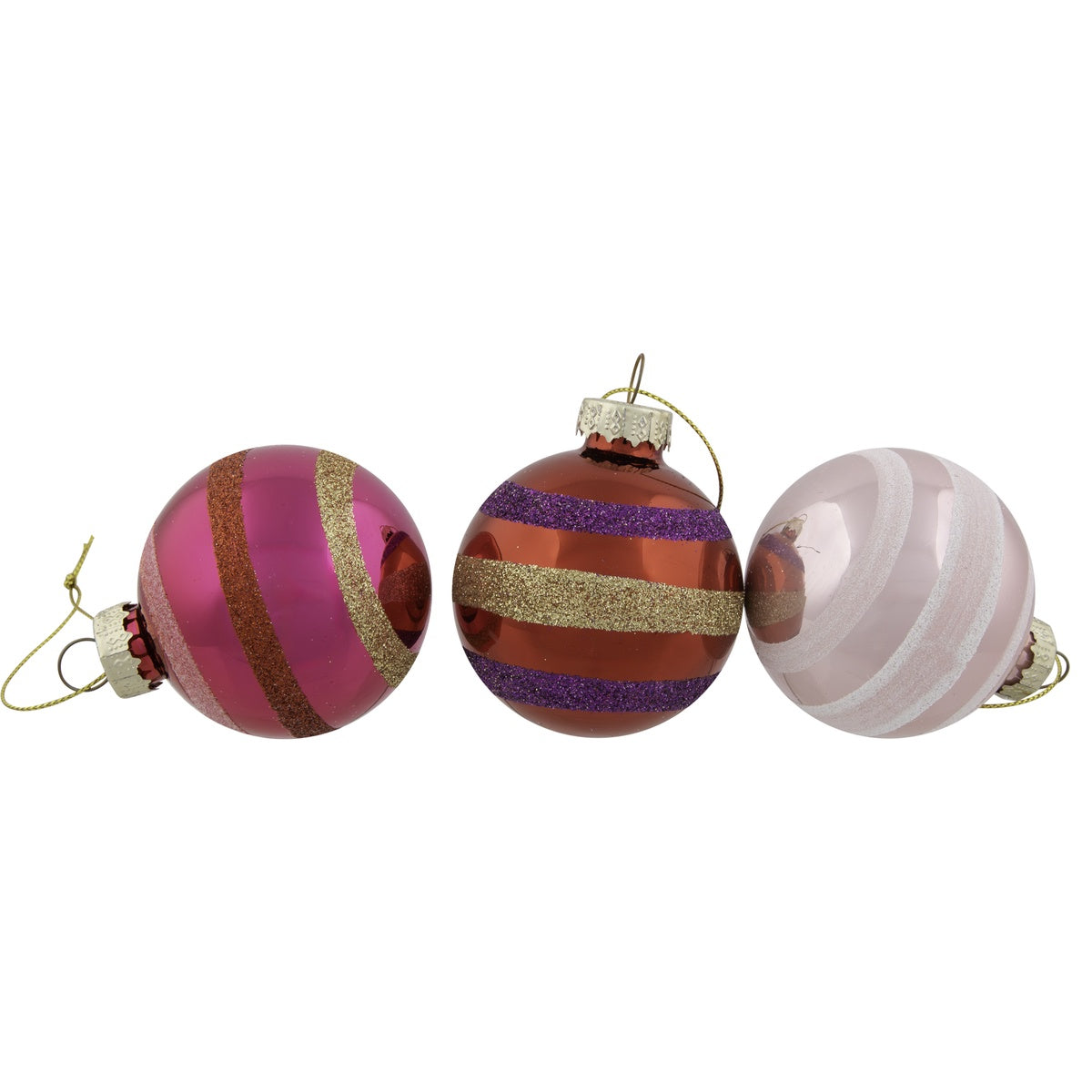 Northlight 12ct Frosted and Glittered Shiny Multi Color Christmas Ball Ornaments 2.5