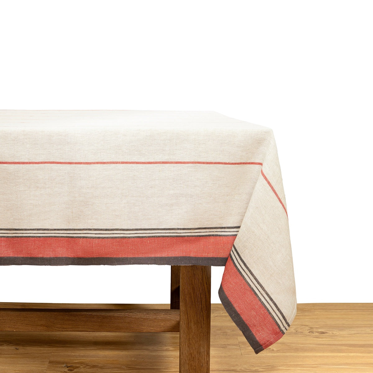  Caravan Eze Ivory & Red Tablecloth - 60x60 - Bonton