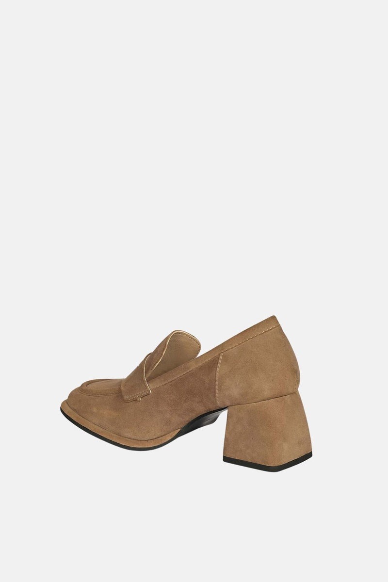  Saint G Viviana Suede - Heel Loafers - Dark Taupe - Bonton