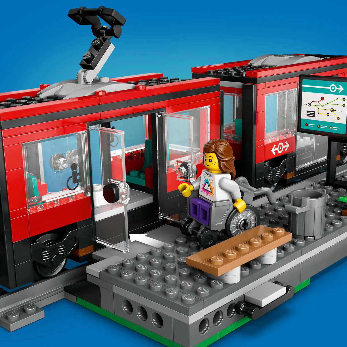 LEGO LEGO® City Downtown Streetcar and Station Toy Set 60423 - LEGO City - Bonton