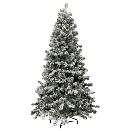 Medium Heavily Flocked Madison Pine Artificial Christmas Tree - 6.5' - Unlit