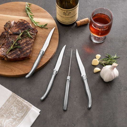 Laguiole Connoisseur 4-Piece Steak Knife Set With Stainless-Steel Handles