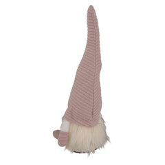 12.25" Lighted Pink Spring Gnome With Flower Hat