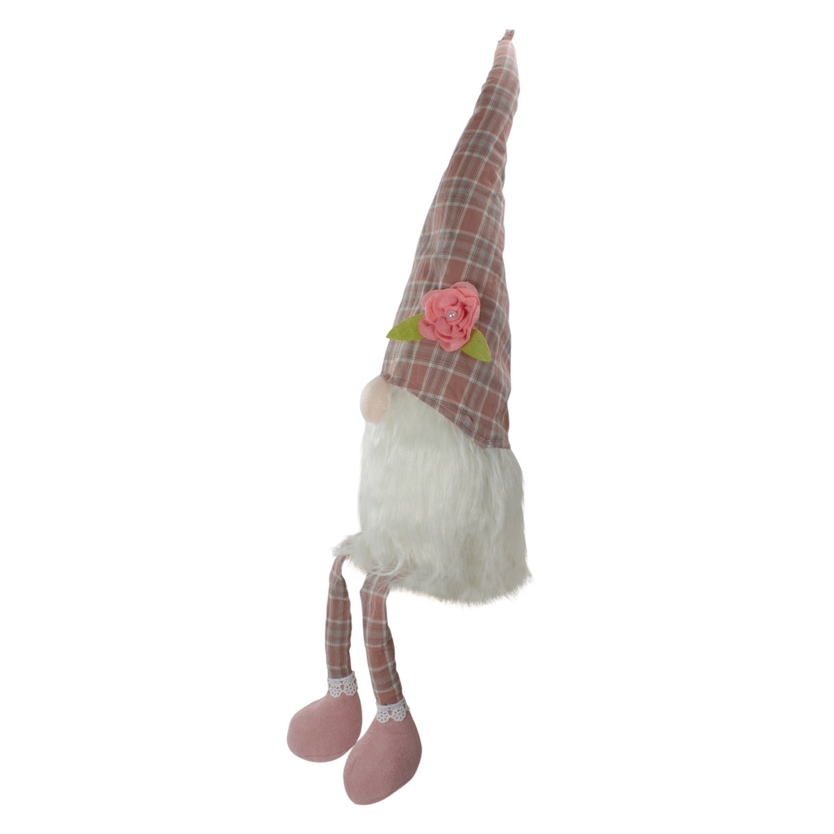  Northlight Plaid Spring Gnome Figure With Dangling Legs - 29