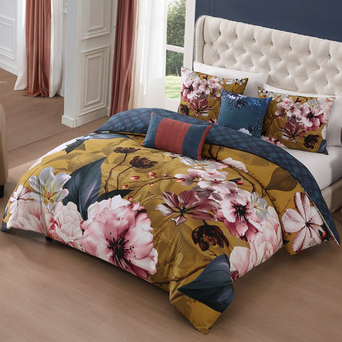 Bebejan Golden Bounty 5 Piece Reversible Comforter Set
