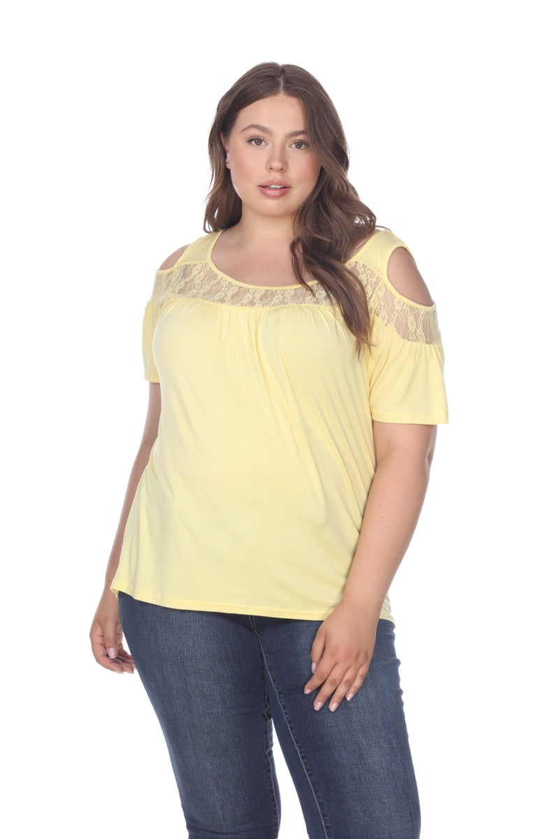  White Mark Plus Size Bexley Tunic Top - 1X - Bonton