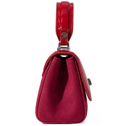 Lili Bag - Red Patent & Suede
