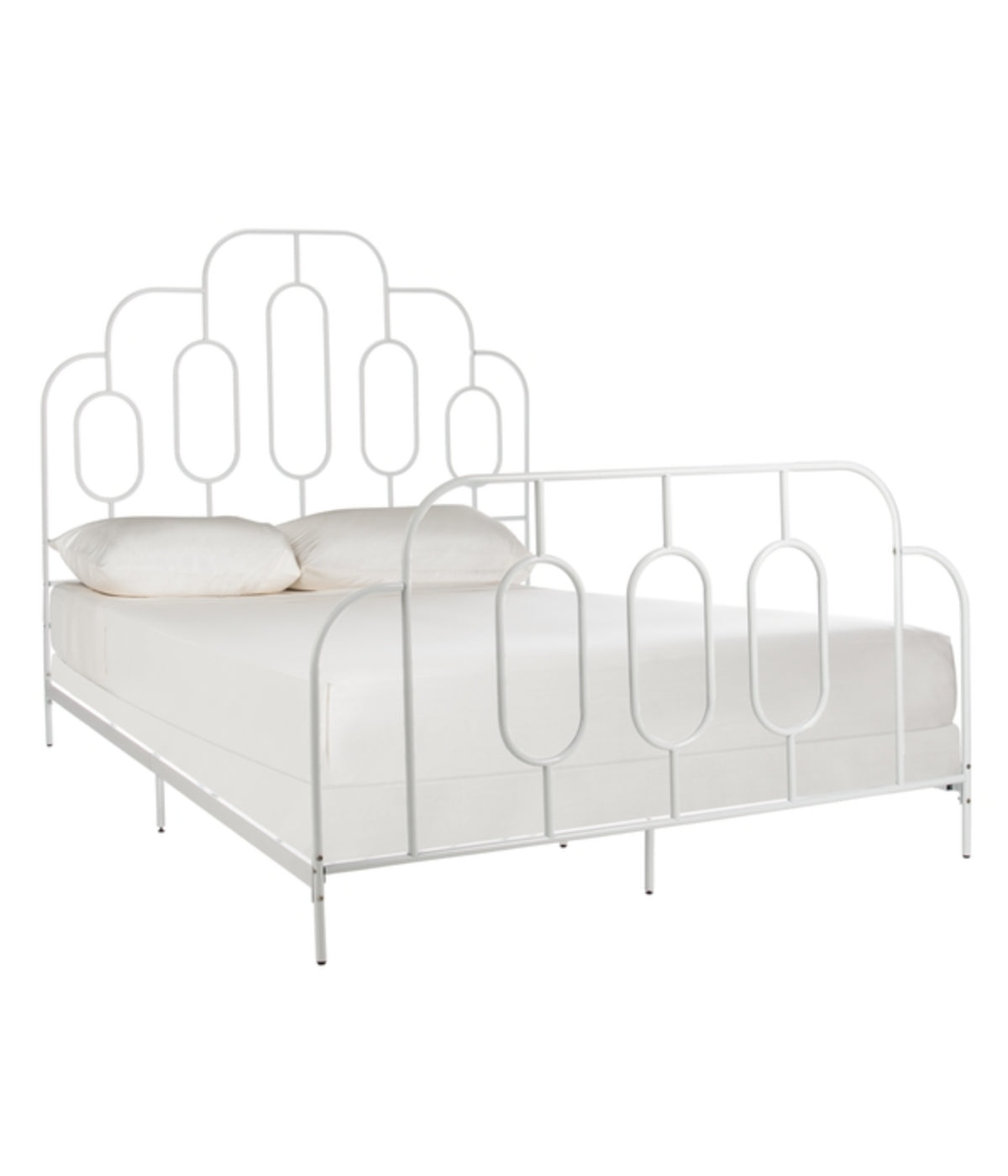  Safavieh Paloma Metal Retro Bed White - White - Bonton