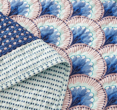 DaDa Bedding Mediterranean Blue Mint Green Patchwork Quilted Bedspread Set (JHW-884) by DaDa Bedding Collection