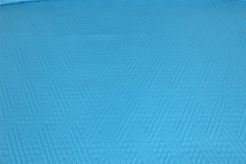 DaDa Bedding Gentle Wave Turquoise Teal Blue Lagoon Lightweight Quilted Bedspread Set (LH3000) - DaDa Bedding Collection