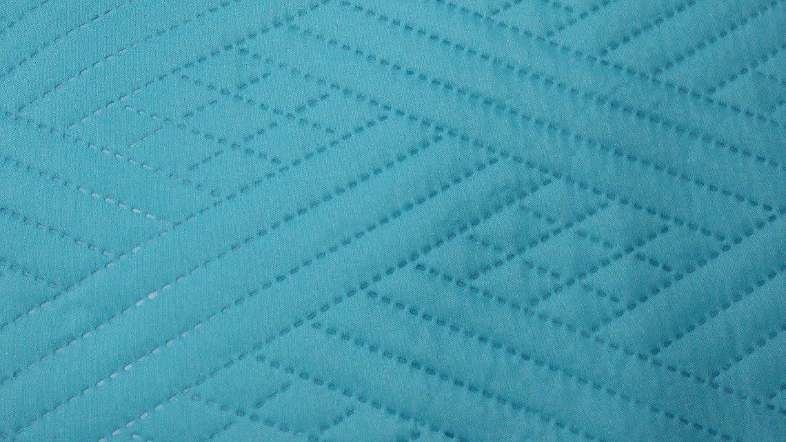  DaDa Bedding Collection DaDa Bedding Gentle Wave Turquoise Teal Blue Lagoon Lightweight Quilted Bedspread Set (LH3000) by DaDa Bedding Collection - Queen - Bonton
