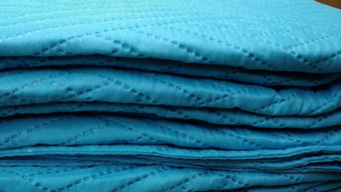 DaDa Bedding Gentle Wave Turquoise Teal Blue Lagoon Lightweight Quilted Bedspread Set (LH3000) - DaDa Bedding Collection