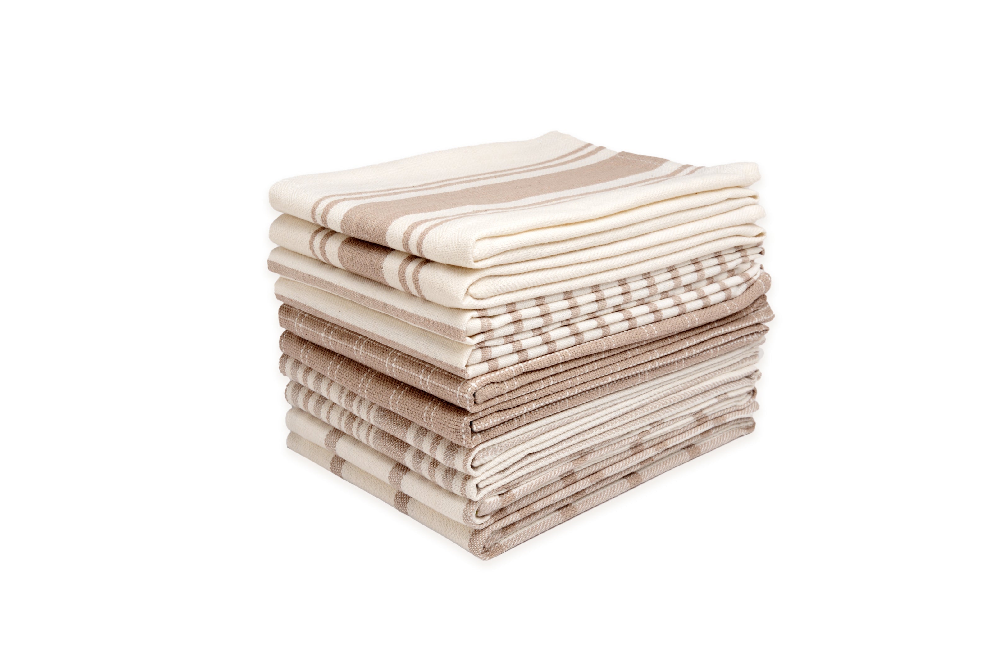  Dan River Dan River 10 Pack Cotton Flat Assorted Kitchen Towels - Blue - Bonton