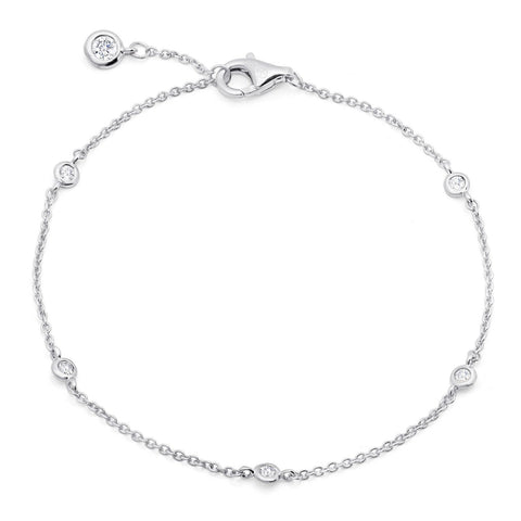 Bezel Bracelet Finished in Pure Platinum