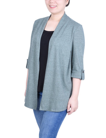 Petite 3/4 Sleeve Two in One Top