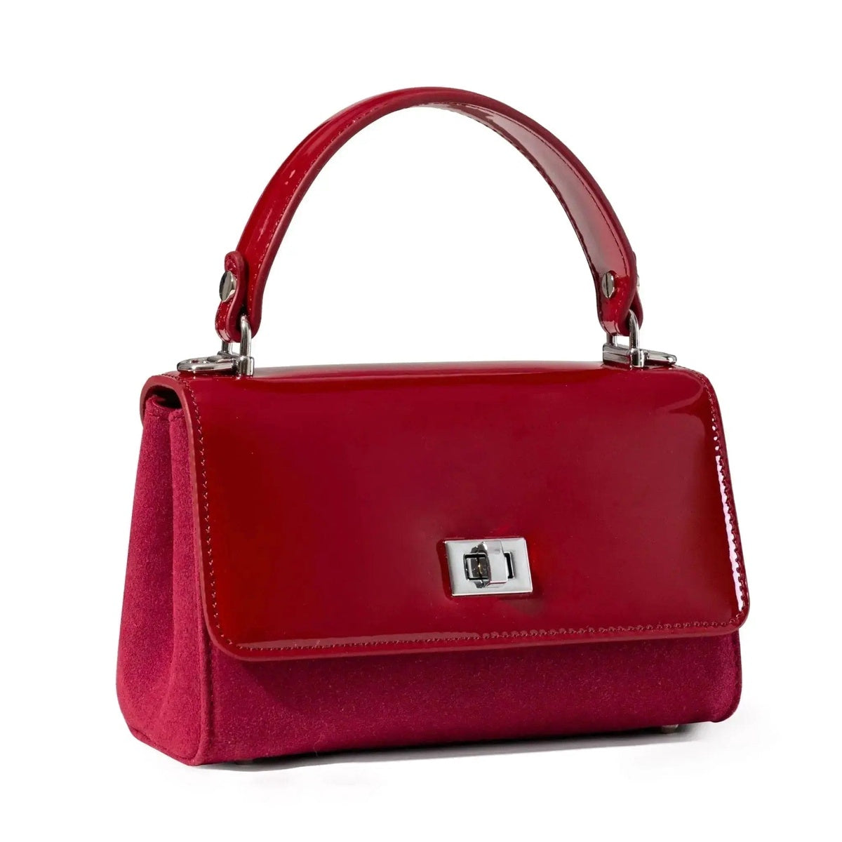  Jurgi Lili Bag - Red Patent & Suede - Red - Bonton