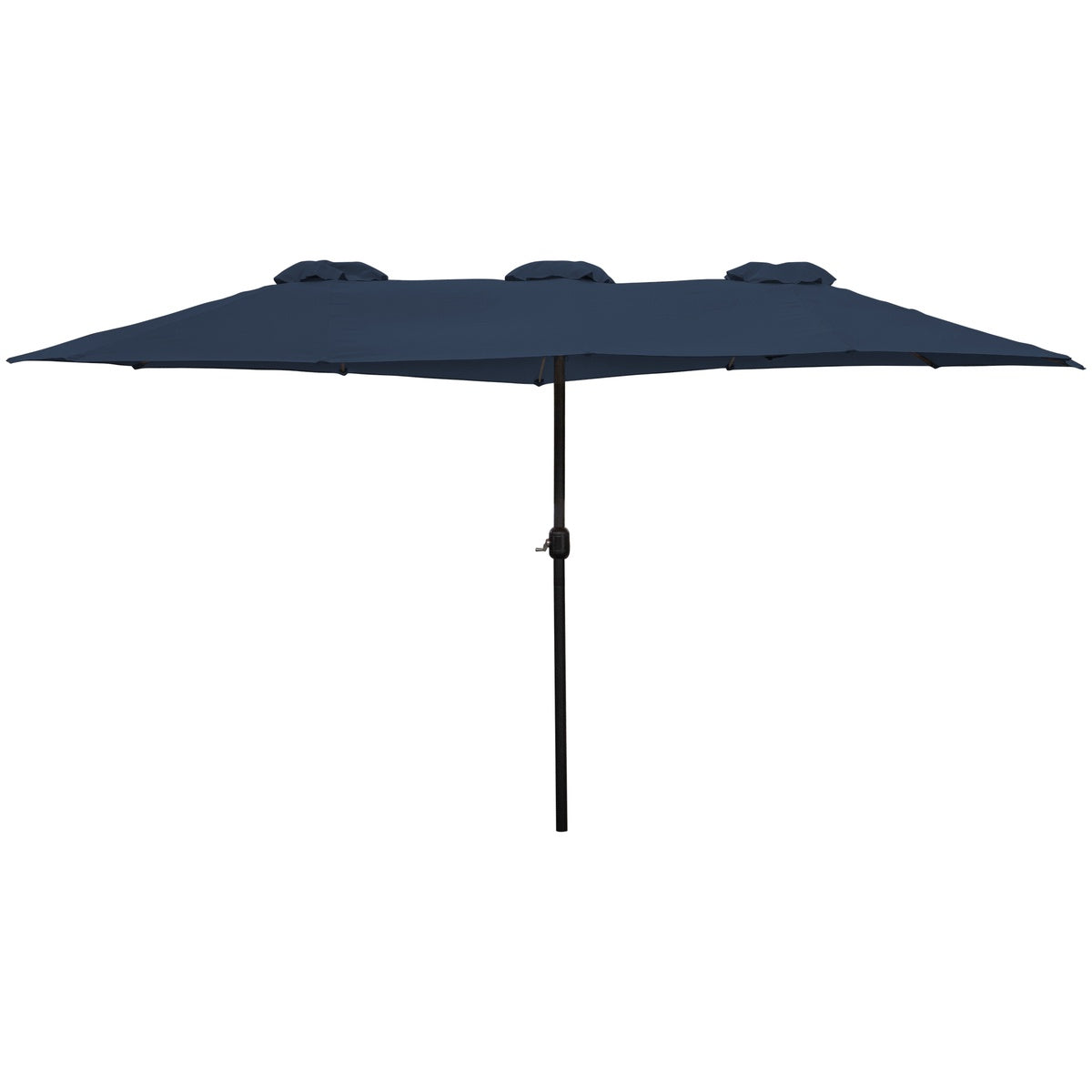  Northlight 15' Outdoor Patio Market Umbrella With Hand Crank  Navy Blue - Navy Blue - Bonton