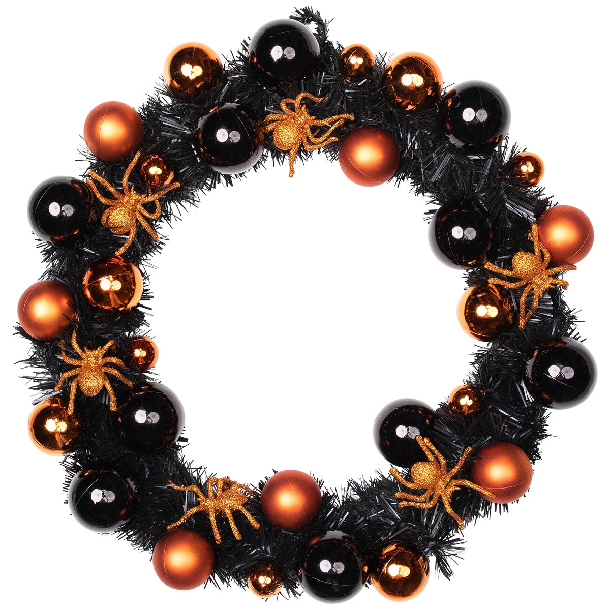  Northlight Spiders and Ornaments Halloween Wreath - 18