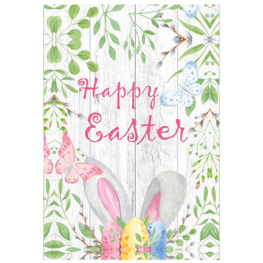 Happy Easter Bunny Ears Outdoor House Flag 28" X 40"