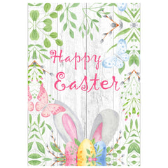 Happy Easter Bunny Ears Outdoor House Flag 28" X 40"