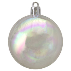 60ct Clear Iridescent Shatterproof Shiny Christmas Ball Ornaments 2.5" (60mm)