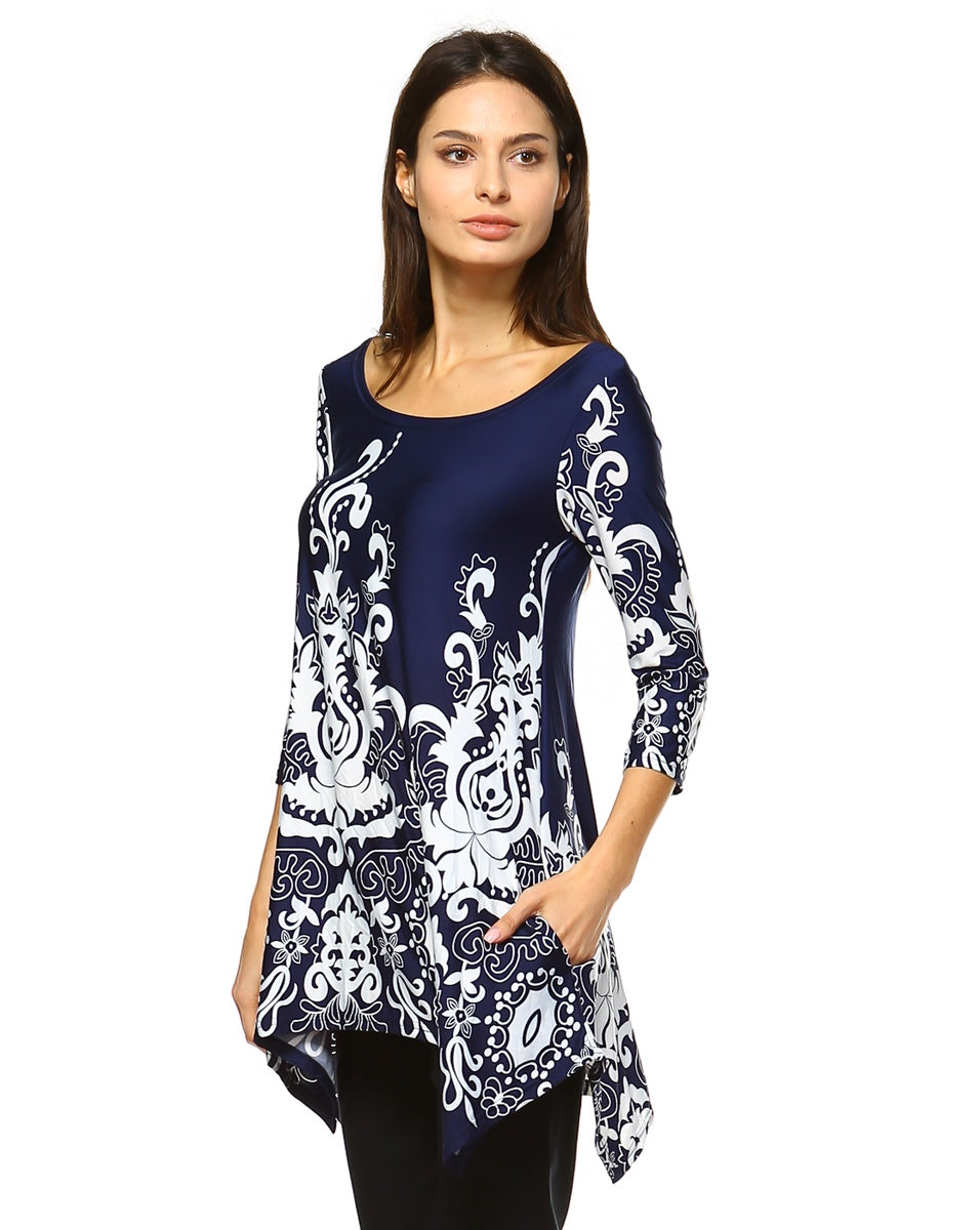  White Mark Women's Yanette Tunic Top - S - Bonton