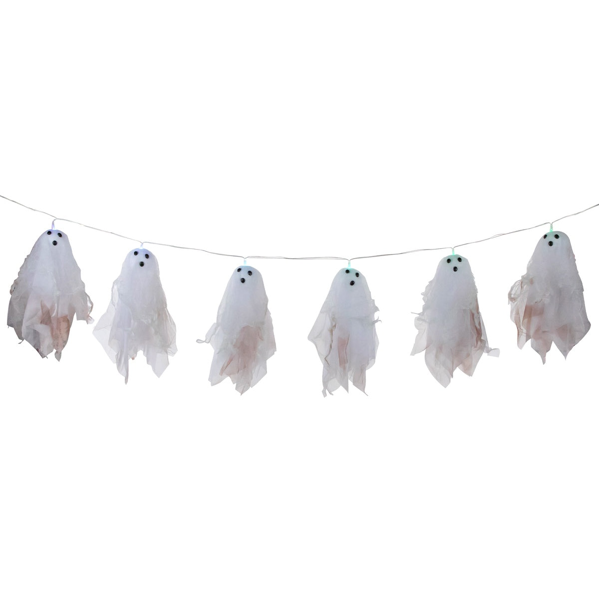  Northlight Color Changing Hanging Ghost Halloween Lights- Multi - 3.25' Clear Wire - 6ct - Default Title - Bonton