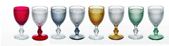 Bicos Bicolor Goblets with Colored Stem Set of 4