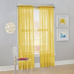 Circe Voile Sheer Rod Pocket Curtain Panel