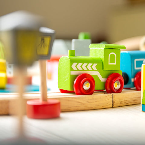 Town and Country Train Set by Bigjigs Toys US