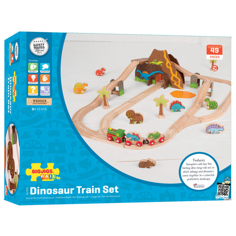 Dinosaur Railway Set by Bigjigs Toys US