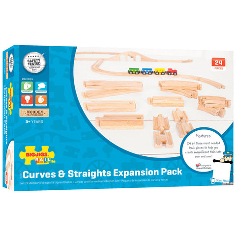 Curves and Straights Expansion Pack by Bigjigs Toys US