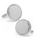 Stainless Steel Rope Border Round Engravable Cufflinks