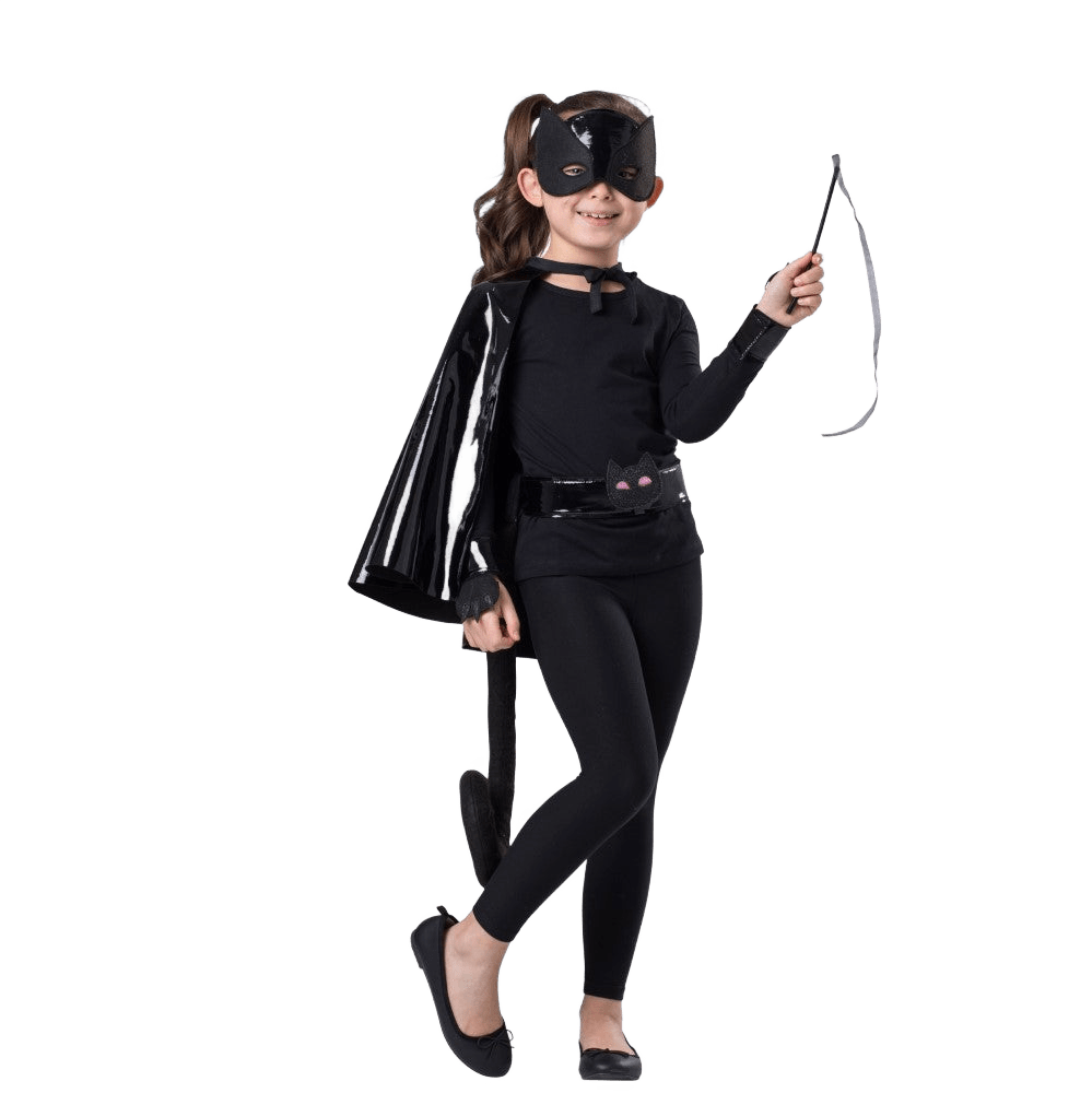 Dress Up America Black Cat Costume Set - Kids by Dress Up America - Medium (8-10) / Large (12-14) - Bonton