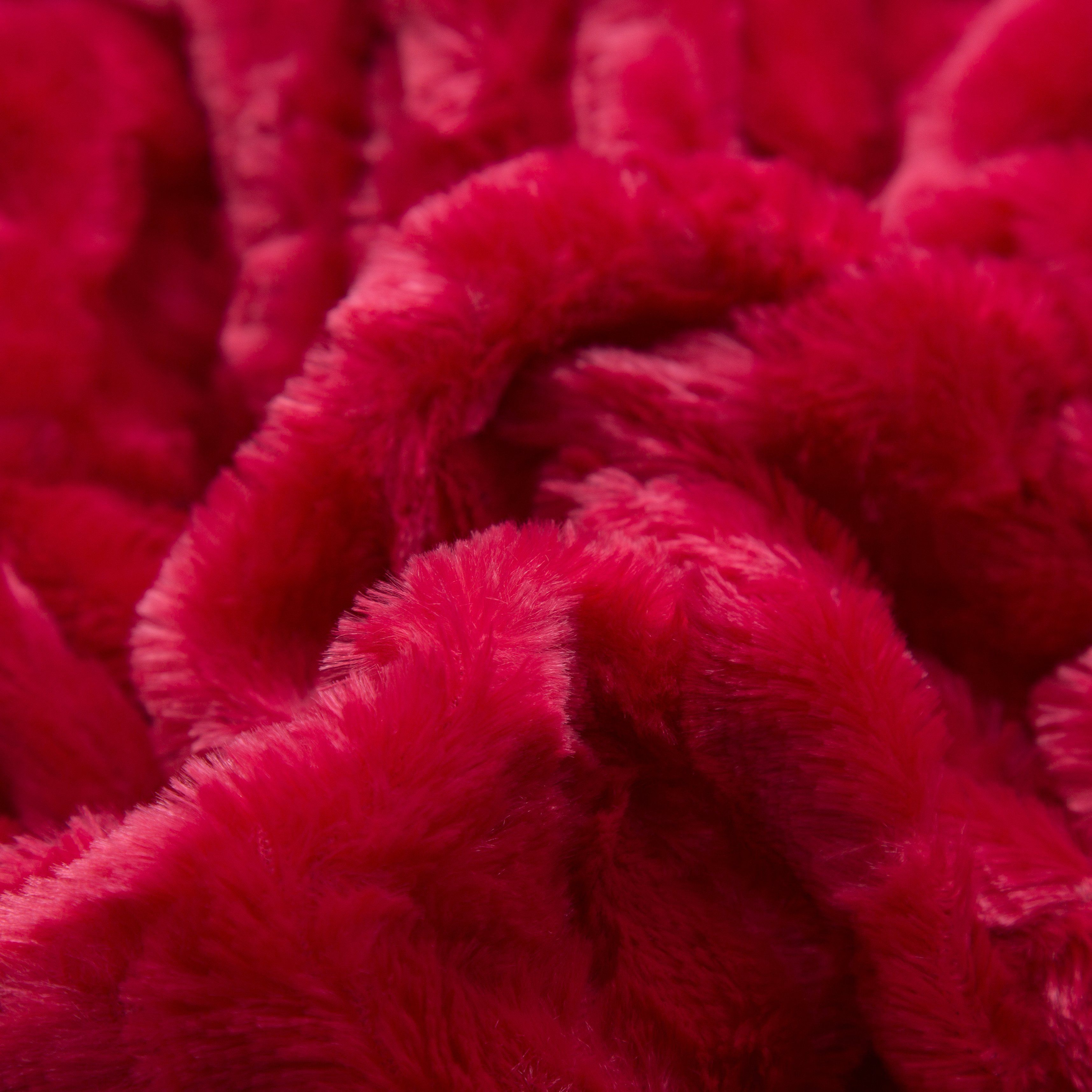  DaDa Bedding Collection DaDa Bedding Luxury Romantic Red Lovely Hearts Dreamy Plush Faux Fur Throw Blanket (19) by DaDa Bedding Collection - 50
