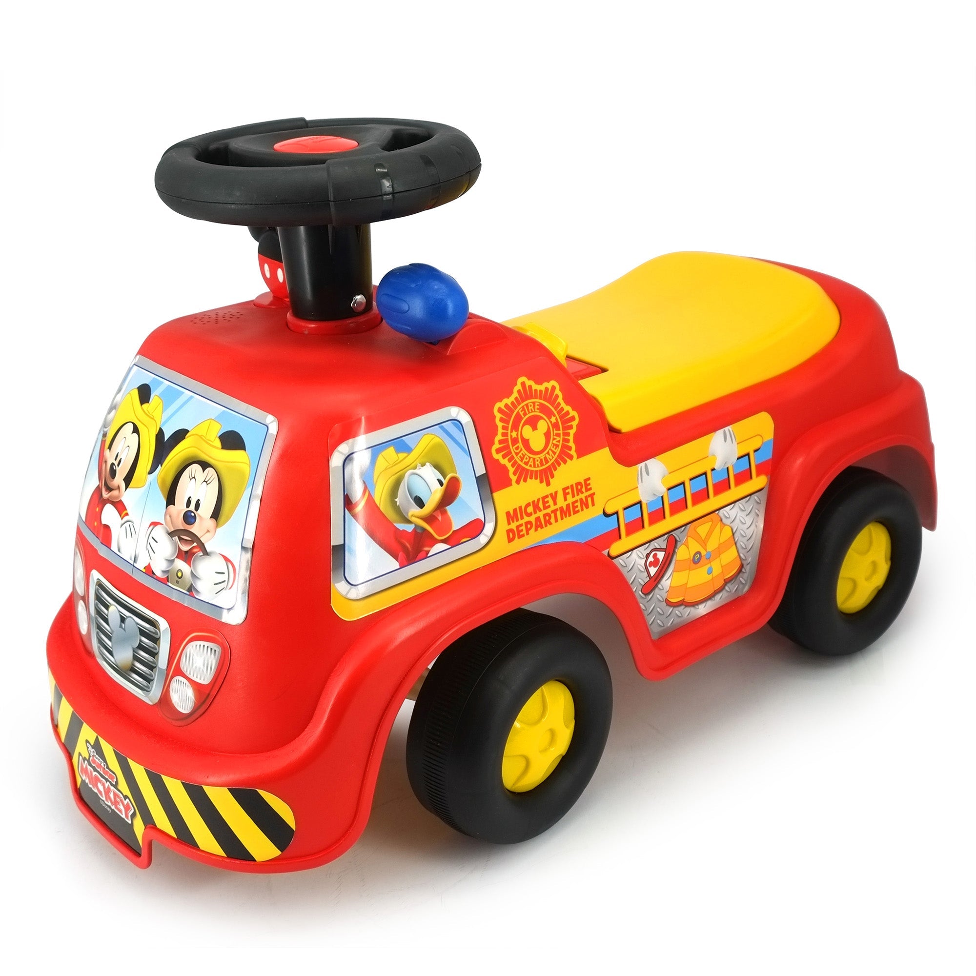  Kiddieland Kiddieland: My First 'Mickey Fire Truck - Lights & Sounds Ride-On, Disney Foot To Floor Vehicle, Interactive Dashboard, Toddlers & Kids, 18-36mo - Multi - Bonton