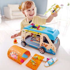 Adventure Camper Van Playset W/ Action Figures & Accessories