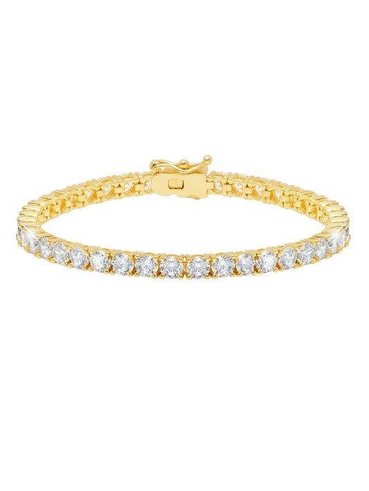 Classic Large Brilliant Tennis Bracelet in Gold