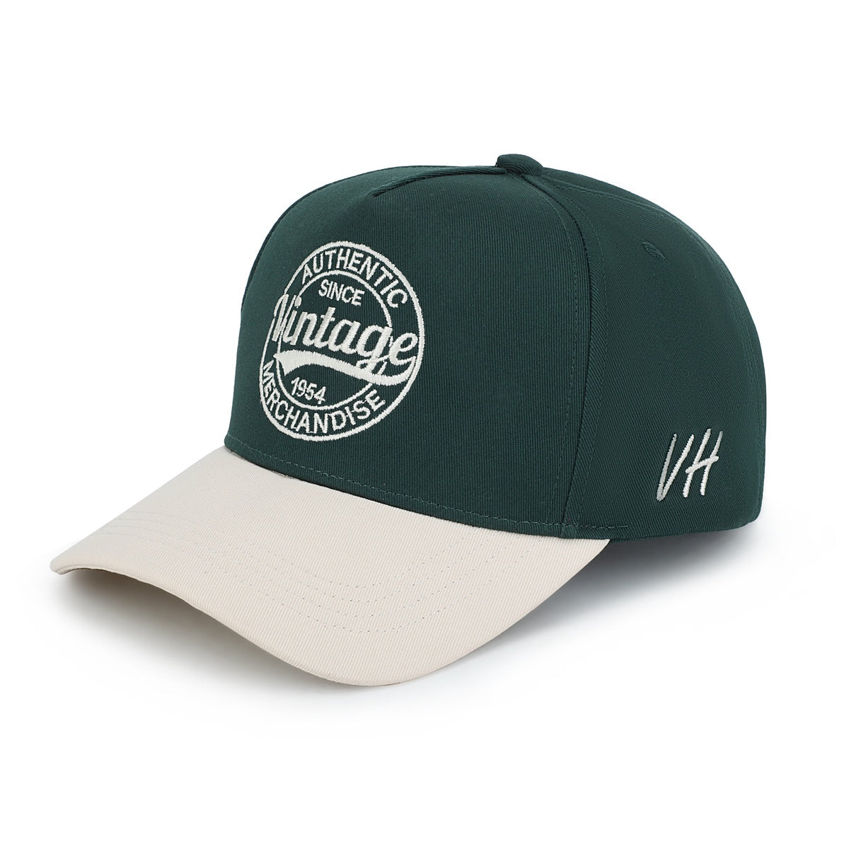  Vintage Havana Vintage Havana Trucker Hat for Women & Men – Green & Tan Adjustable Cap – Embroidered 
