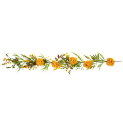 5' X 10" Orange Peony Artificial Fall Harvest Garland  Unlit