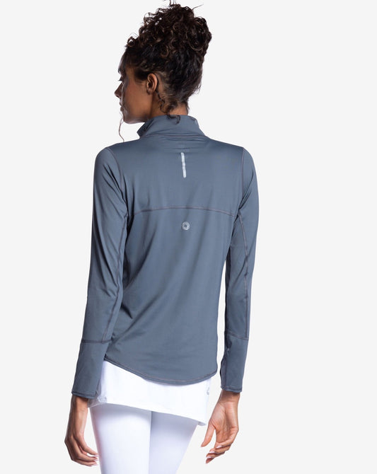 WOMEN'S RELAXED MOCK ZIP TOP (3002S)
