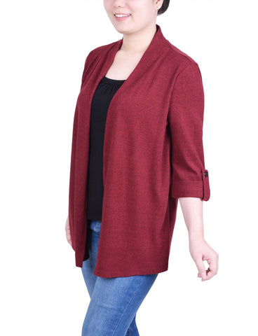 Petite 3/4 Sleeve Two in One Top