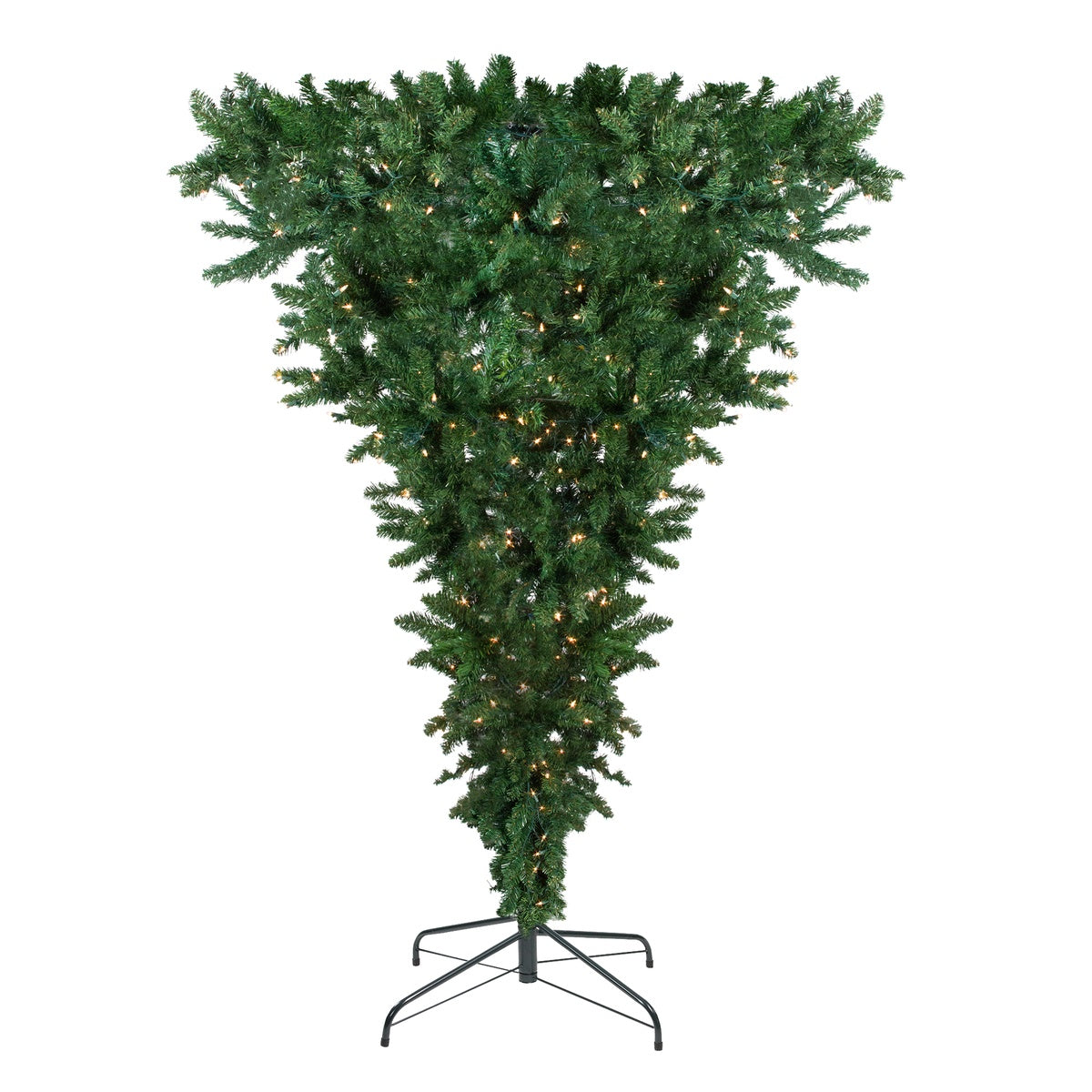  Northlight 7.5' Pre-Lit Green Spruce Artificial Upside Down Christmas Tree - Clear Lights - Default Title - Bonton