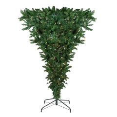 7.5' Pre-Lit Green Spruce Artificial Upside Down Christmas Tree - Clear Lights