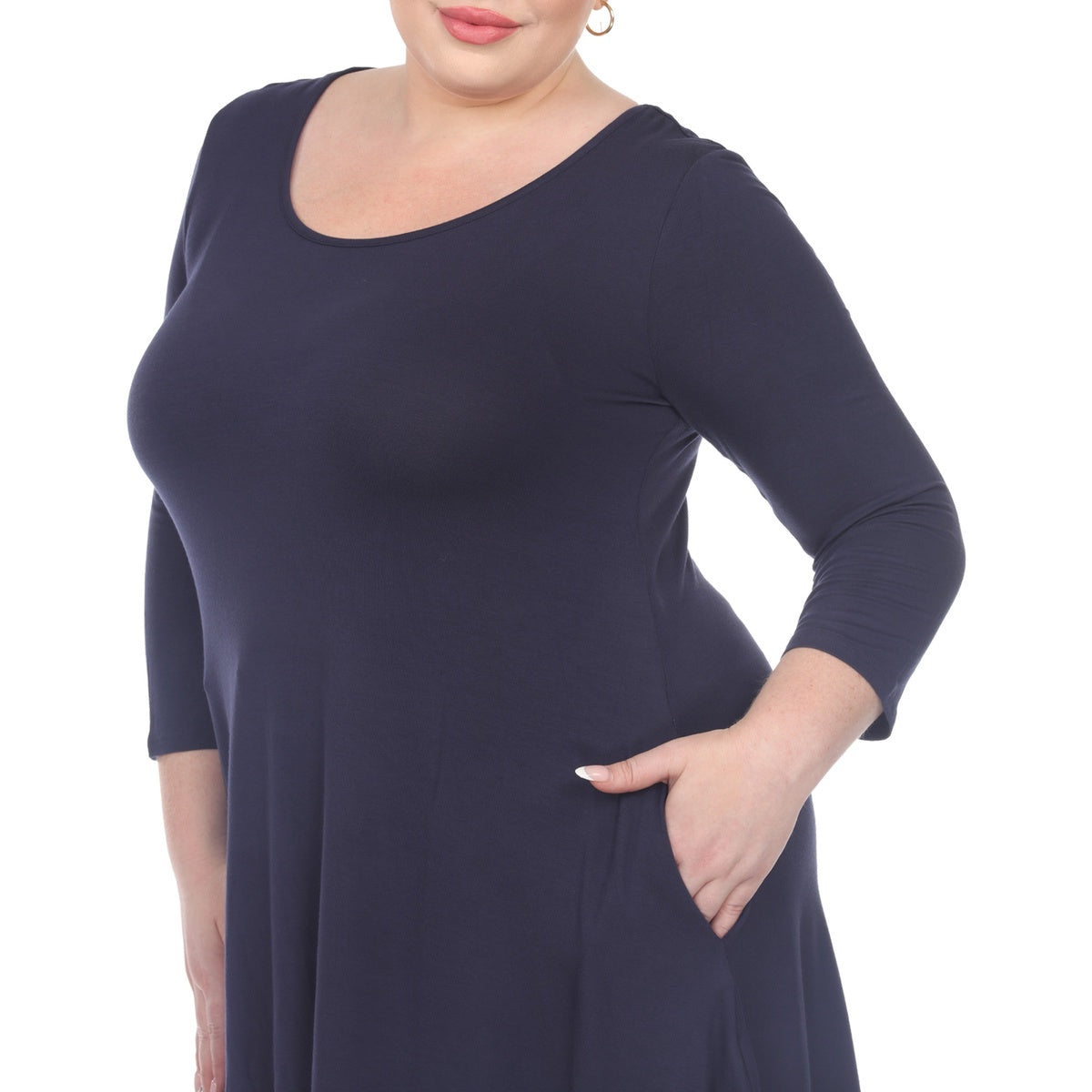  White Mark Plus Size Makayla Tunic Top - 1X - Bonton