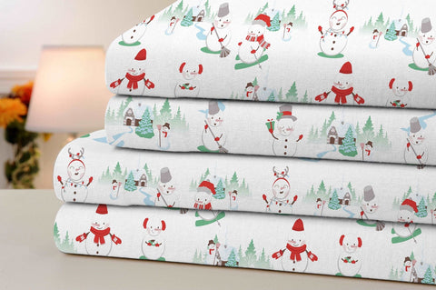 Bibb Home Printed Cotton 4 Piece Sheet Set.