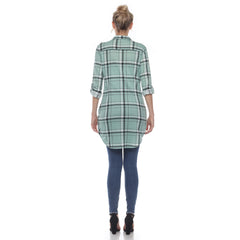 Women's Plaid Tunic Shirt