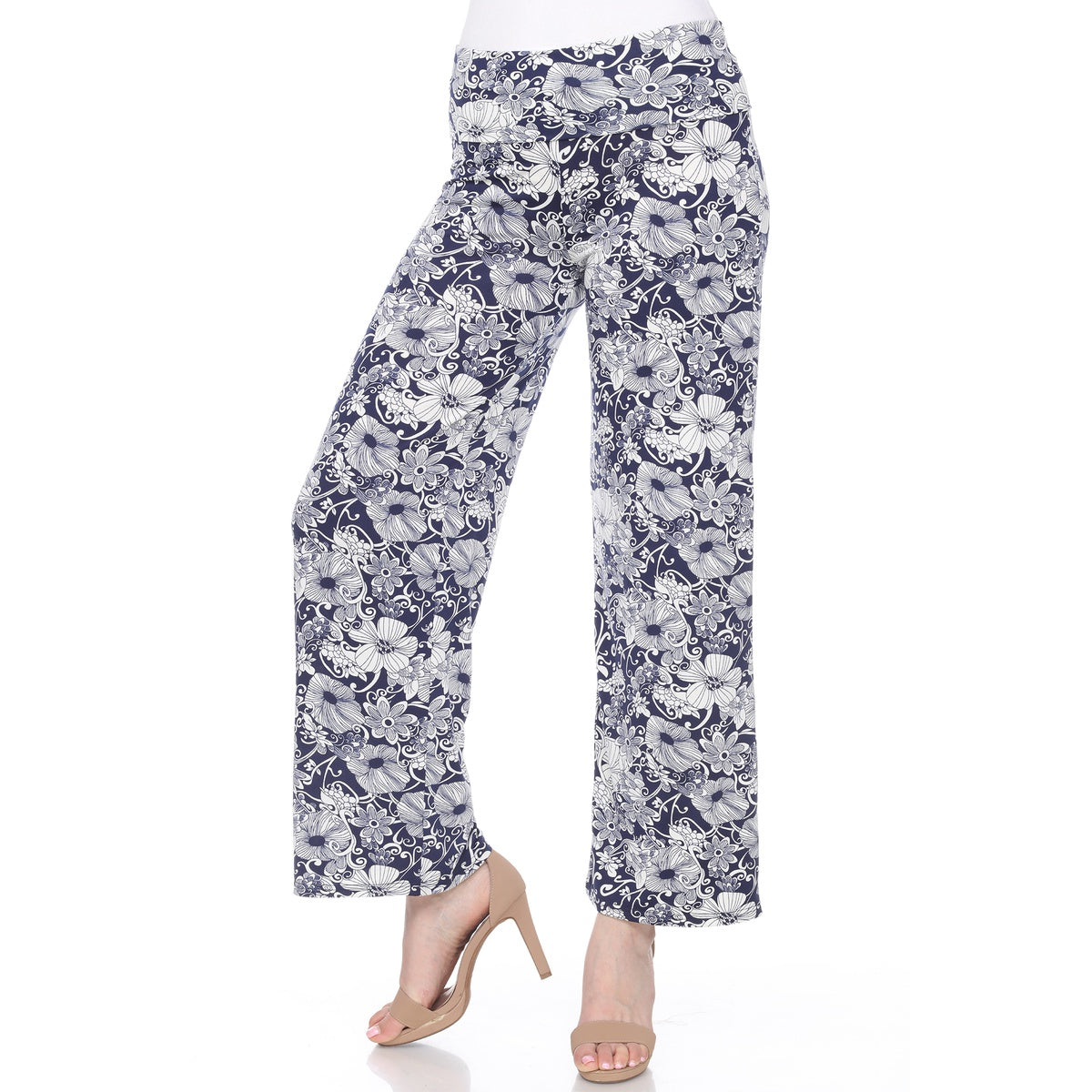  White Mark Floral Paisley Palazzo Pants - XL - Bonton